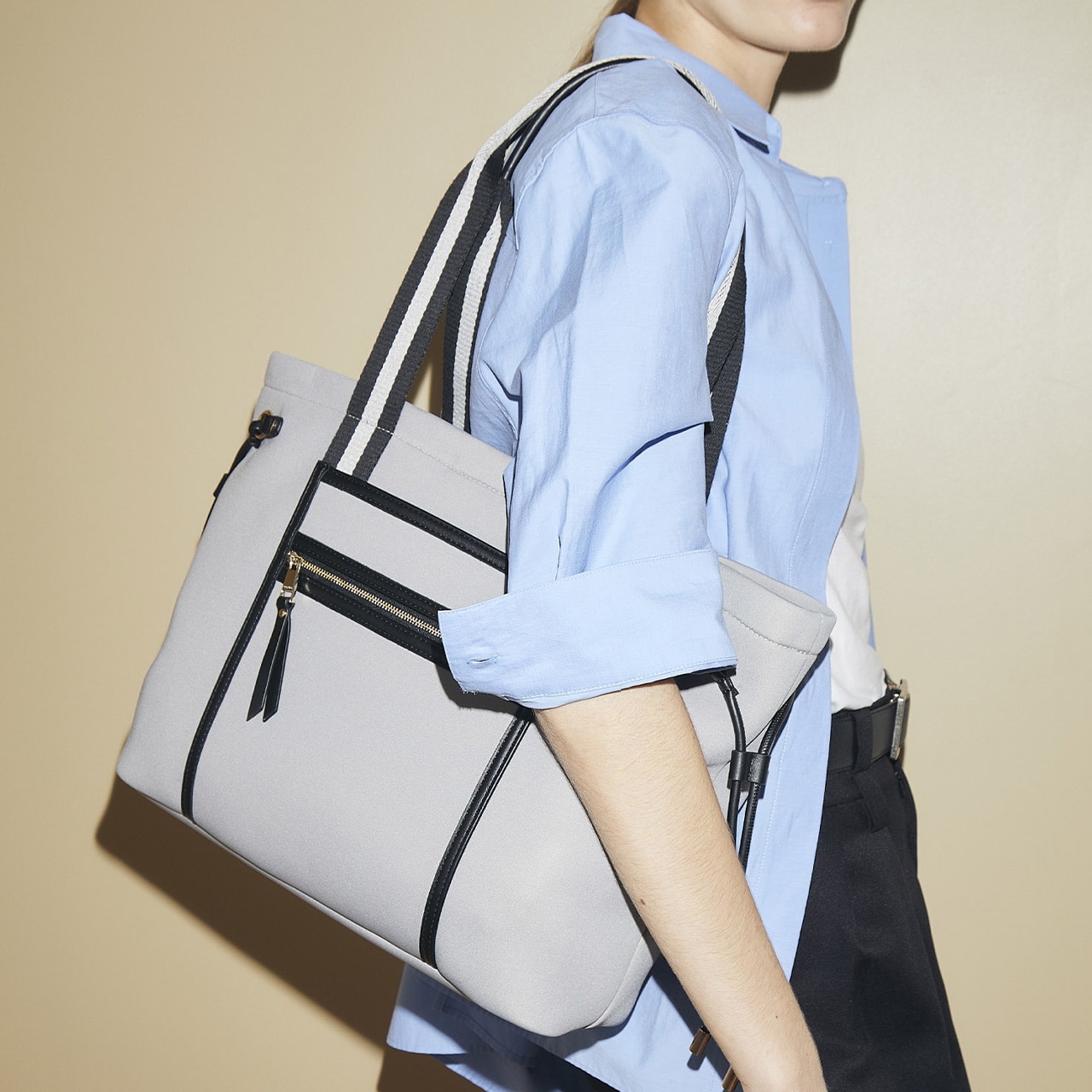 【TREASURE TOPKAPI】ネオプレン フロントポケット 2way トートバッグ