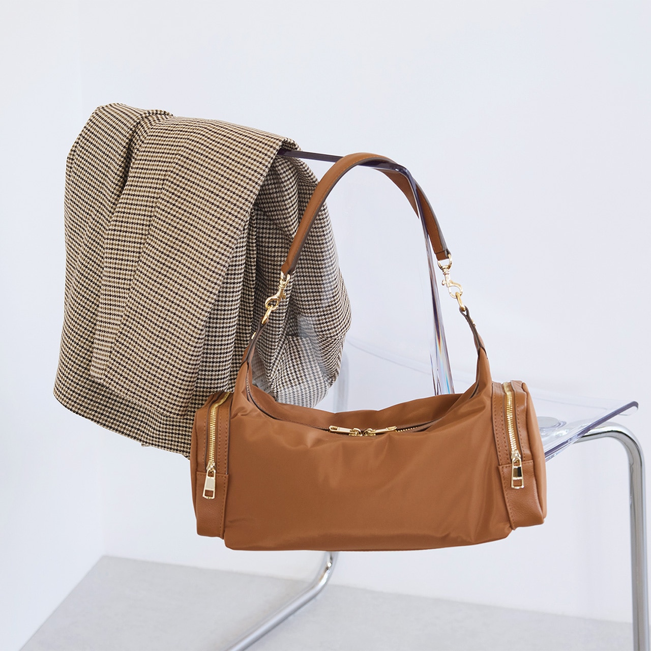 【TREASURE TOPKAPI】ナイロン サイドポケット ワンハンドル ショルダーバッグ