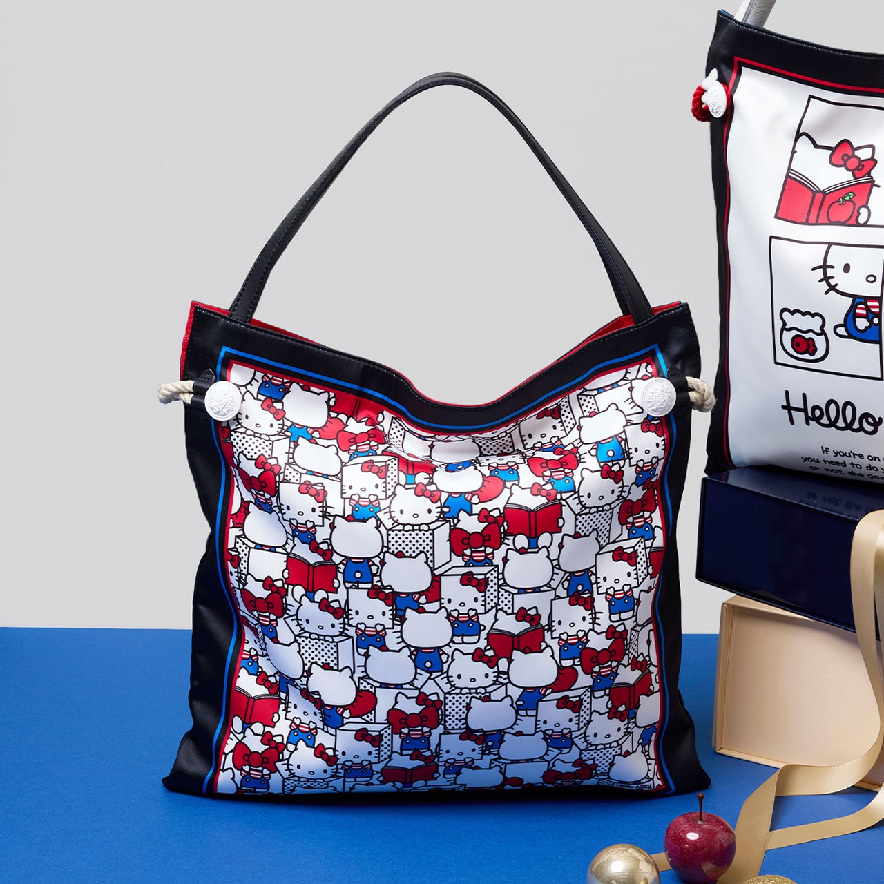 【TREASURE TOPKAPI】HELLO KITTY × TREASURE TOPAKPI サテン スカーフ トート バッグ