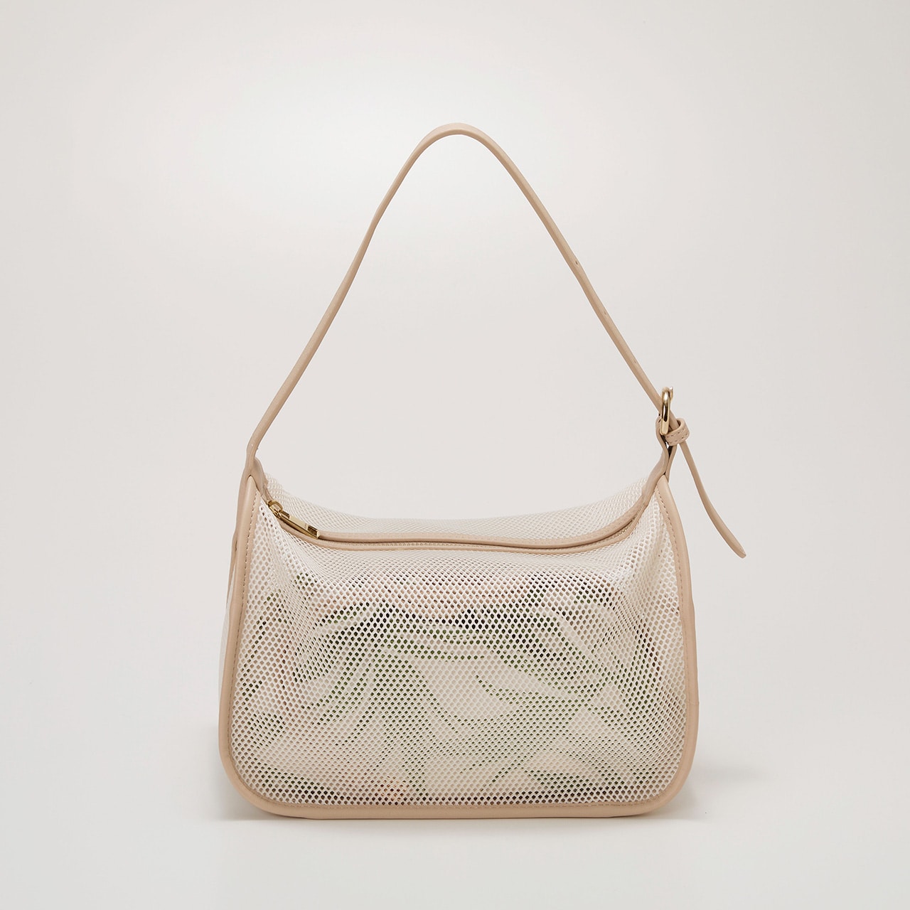 【TREASURE TOPKAPI】プリント 巾着バッグ付き メッシュ ワンハンドルバッグ