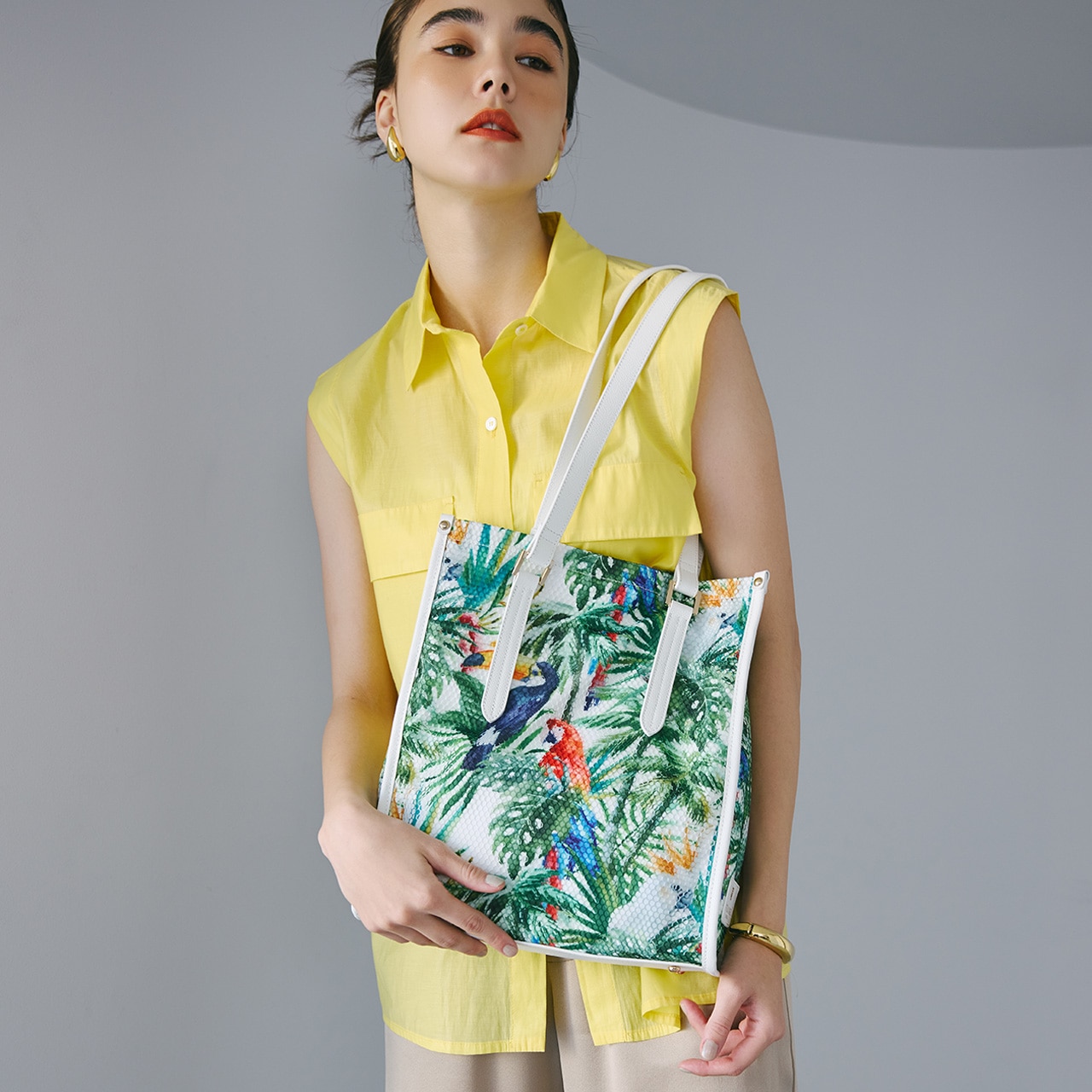 【TREASURE TOPKAPI】メッシュ ダブルプリント A4 トートバッグ