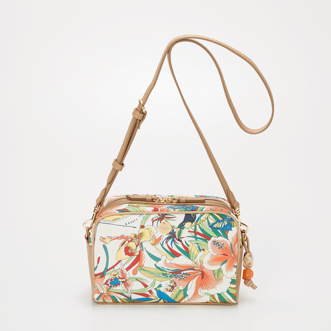 【TREASURE TOPKAPI】マイルドサテン スカーフ柄 ショルダーバッグ