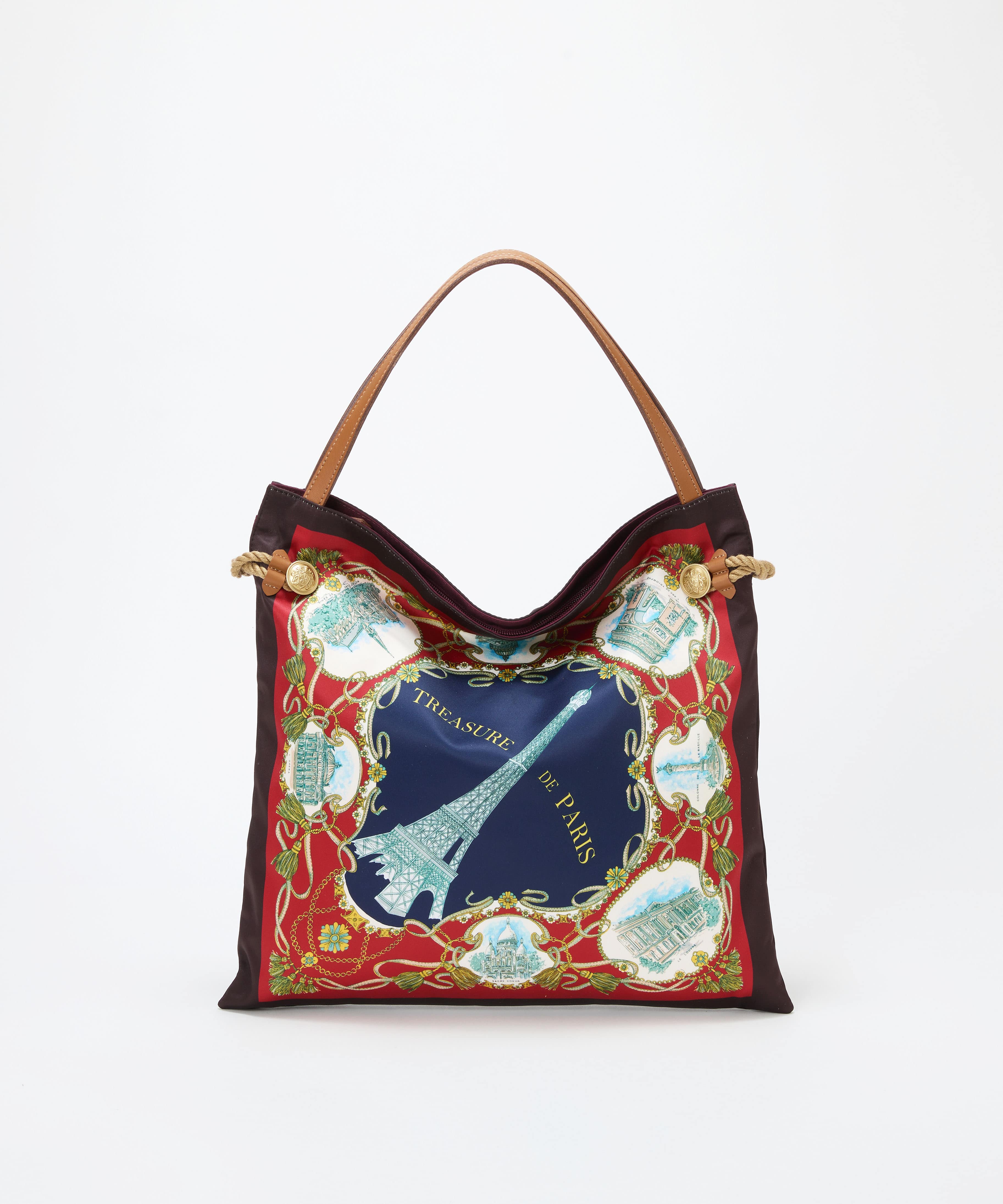 マイルドサテン スカーフ柄 トートバッグ