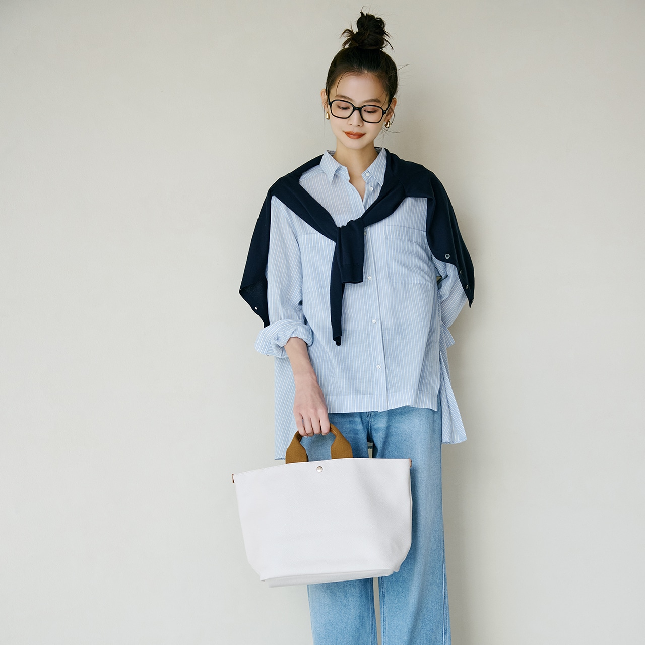 【Breath TOPKAPI】スコッチグレイン ネオレザー A4 トートバッグ プレーンL