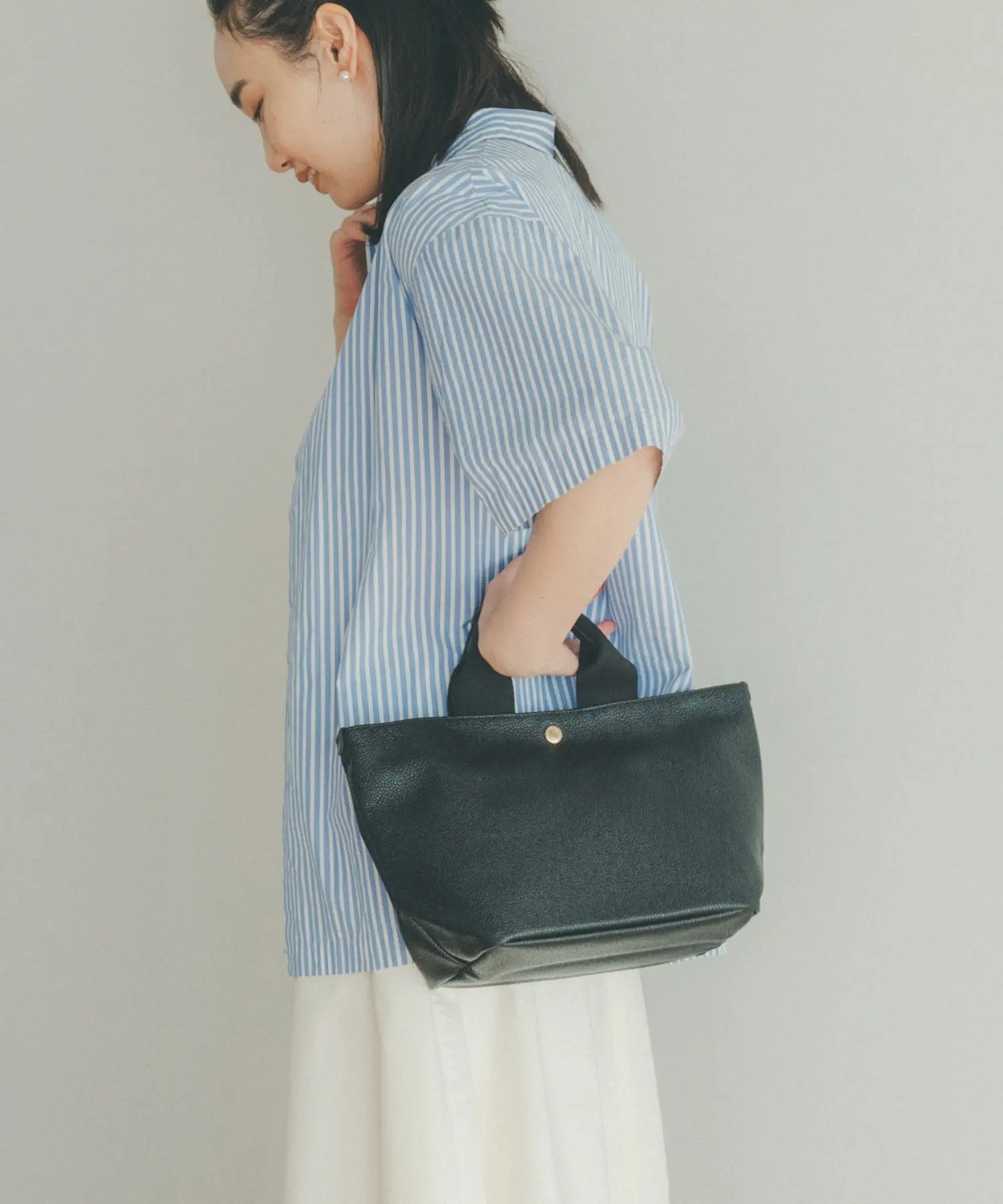 【Breath TOPKAPI】スコッチグレイン ネオレザー A4 トートバッグ プレーンM