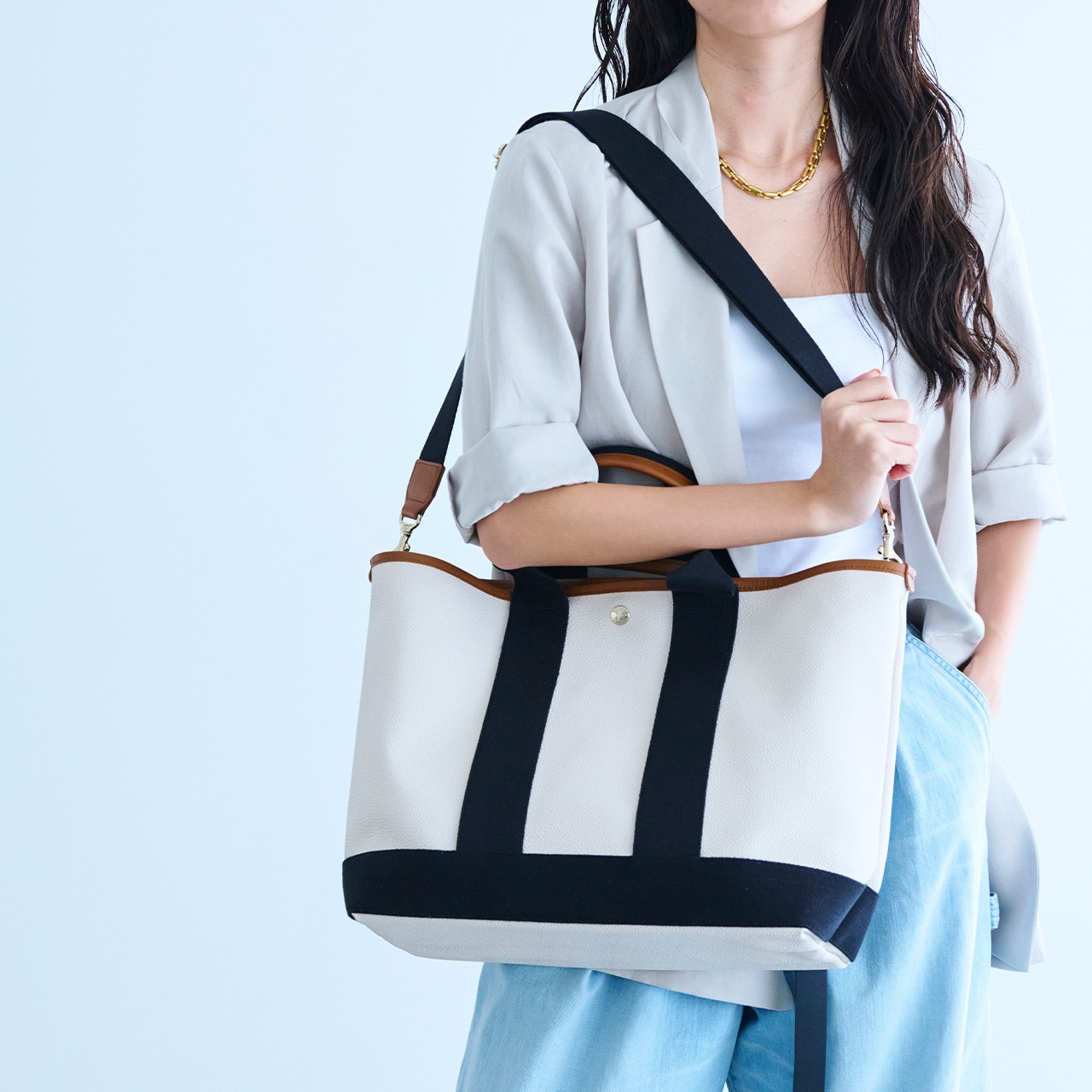 【Breath TOPKAPI】SCOTCH GRAIN スコッチグレイン ショルダー付き A4 トート バッグ