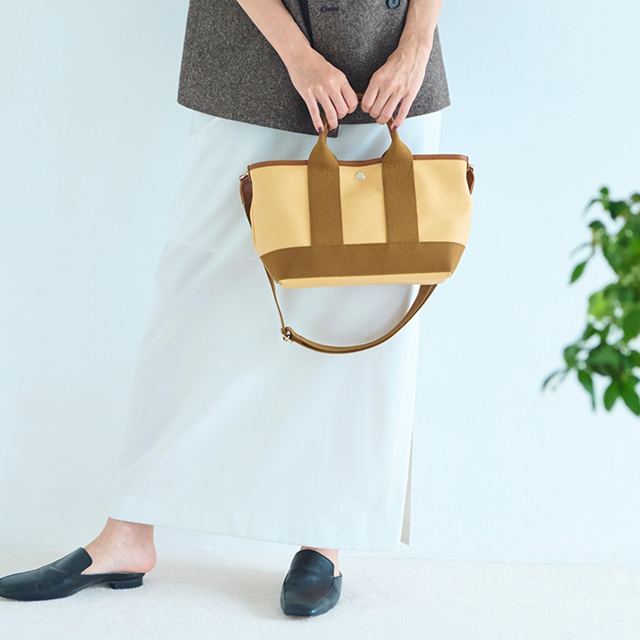 【Breath TOPKAPI】SCOTCH GRAIN スコッチグレイン ショルダー付き ミニ トート バッグ