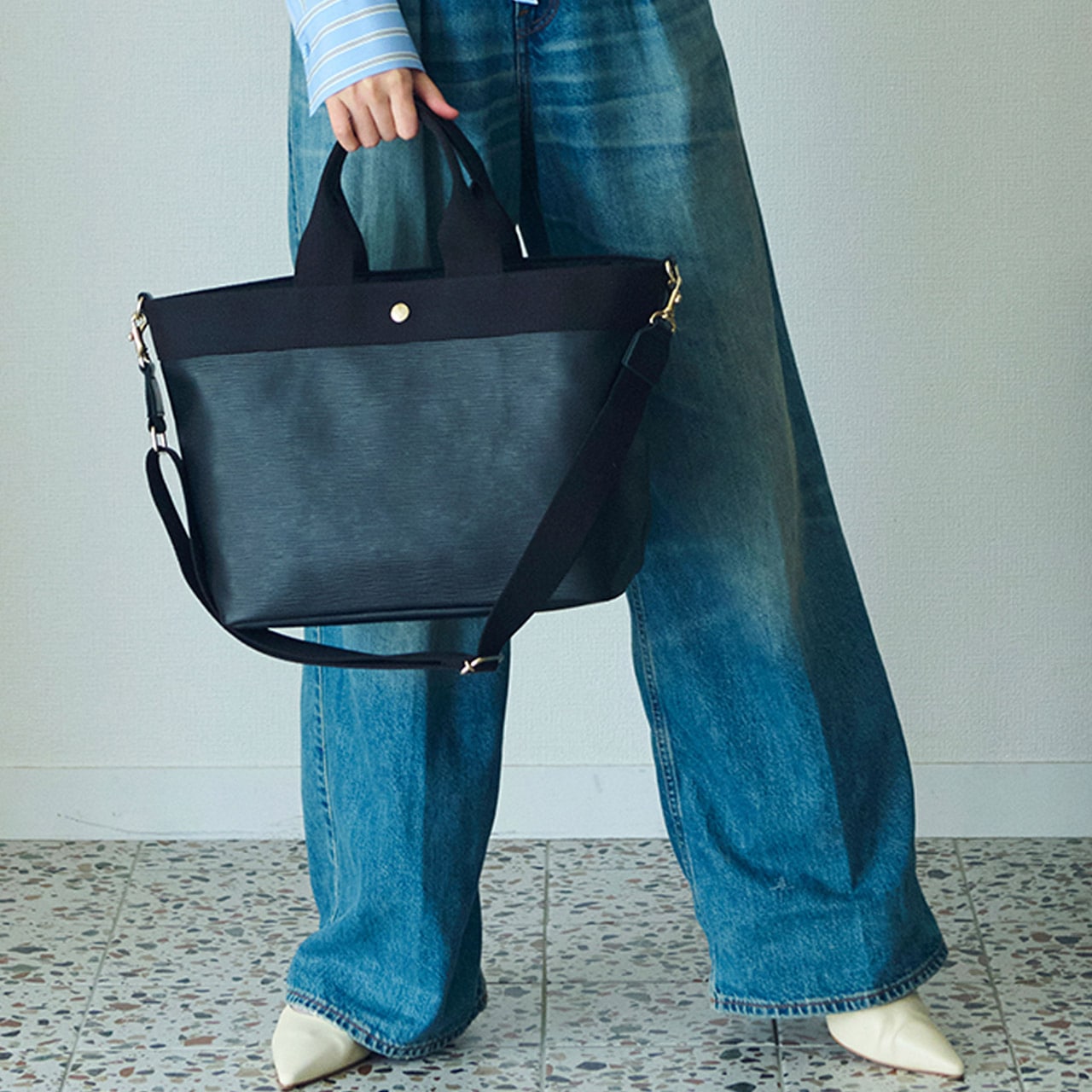 【Breath TOPKAPI】RIPPLE リプル ショルダー付き A4 トート バッグ 撥水