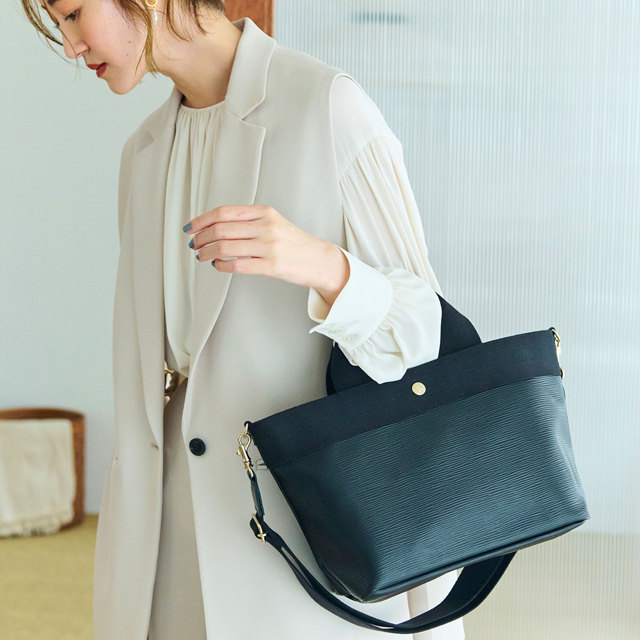 【Breath TOPKAPI】RIPPLE リプル ショルダー付き B5 トート バッグ