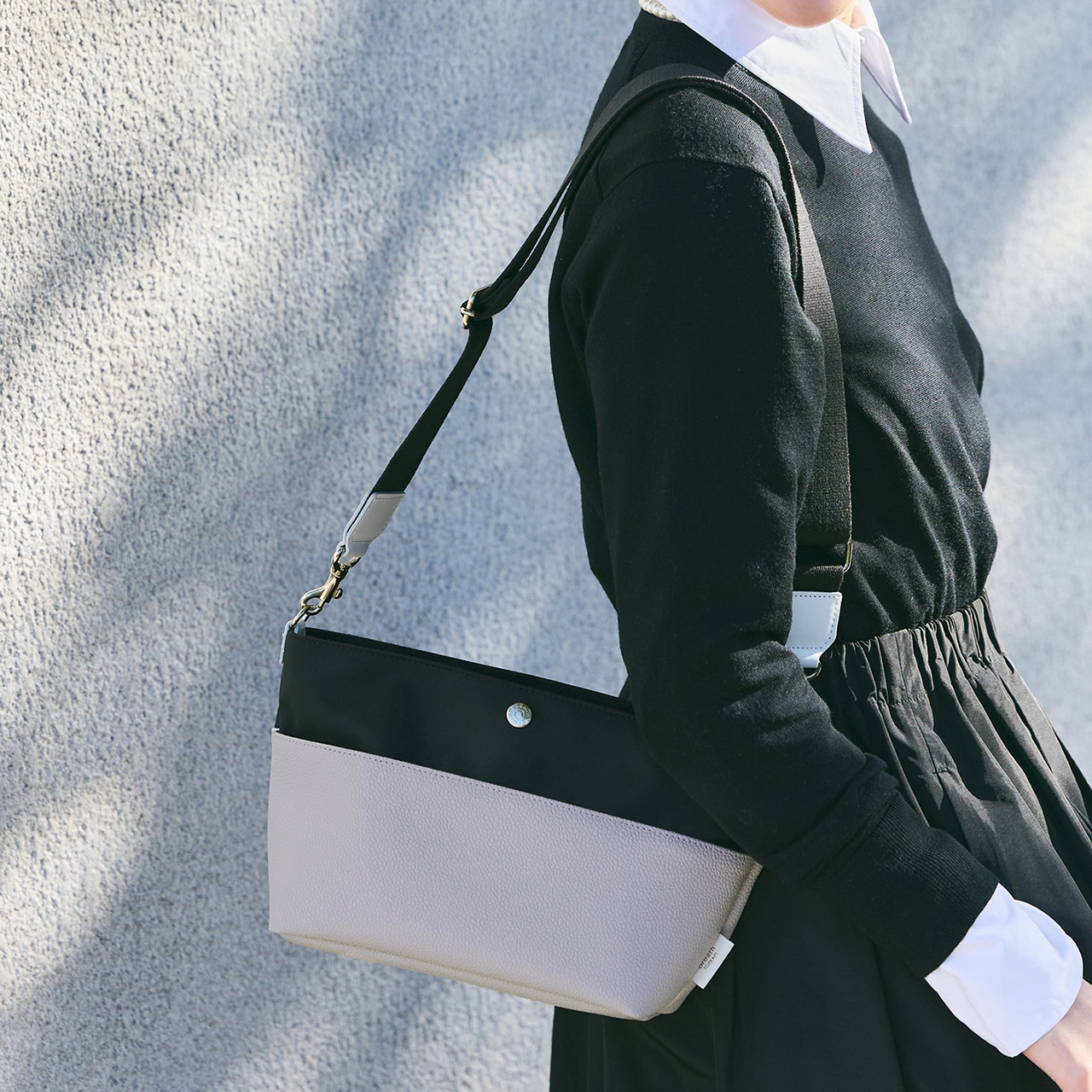 【Breath TOPKAPI】スコッチグレイン マザーズバッグ バイカラー ショルダーバッグ【VERY 掲載】