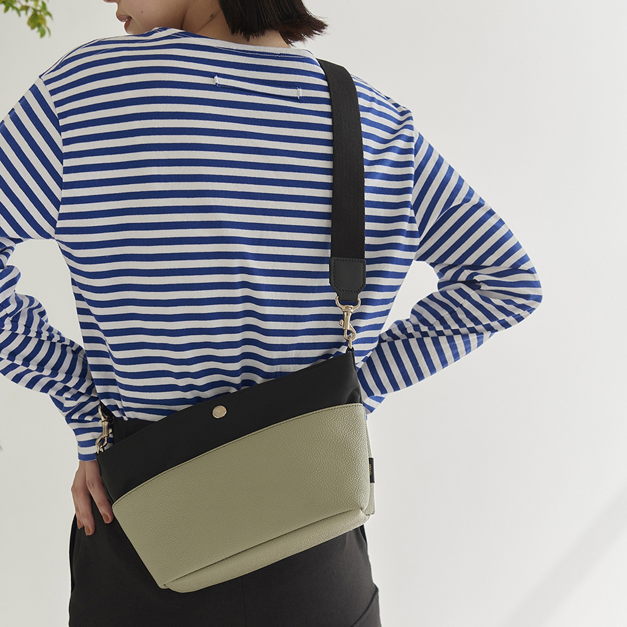 【Breath TOPKAPI】スコッチグレイン マザーズバッグ バイカラー ショルダーバッグ【VERY 掲載】