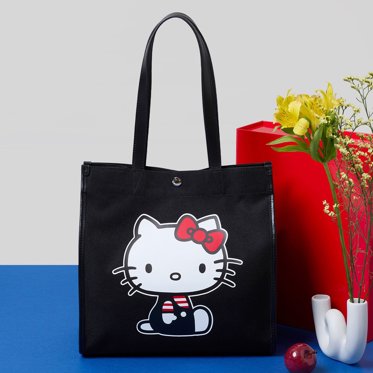 【Breath TOPKAPI】HELLO KITTY × Breath TOPAKPI プリント キャンバス レザー コンビ トート バッグ