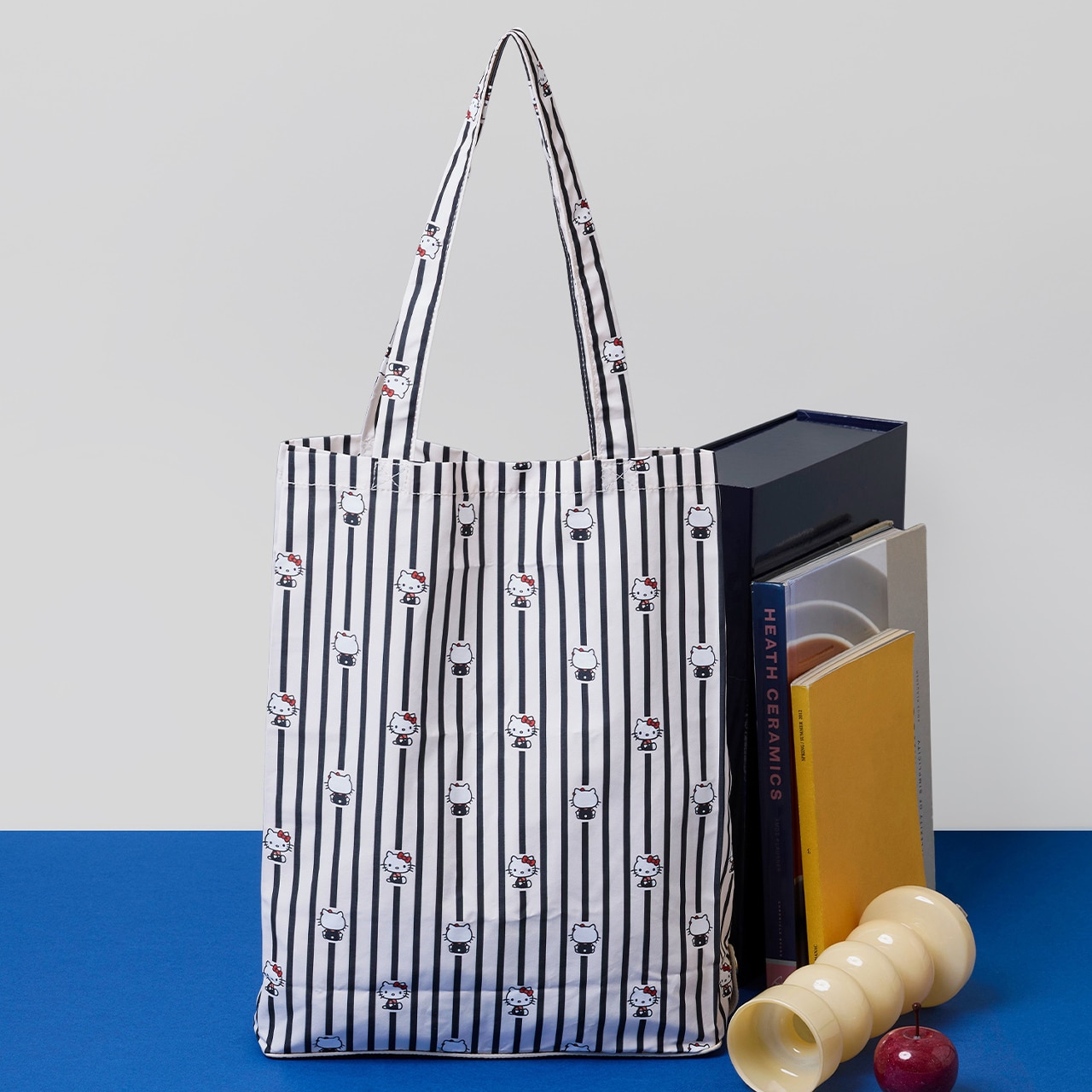 【Breath TOPKAPI】HELLO KITTY × Breath TOPAKPI ストライプ プリント スコッチグレイン 折り畳み トート バッグ