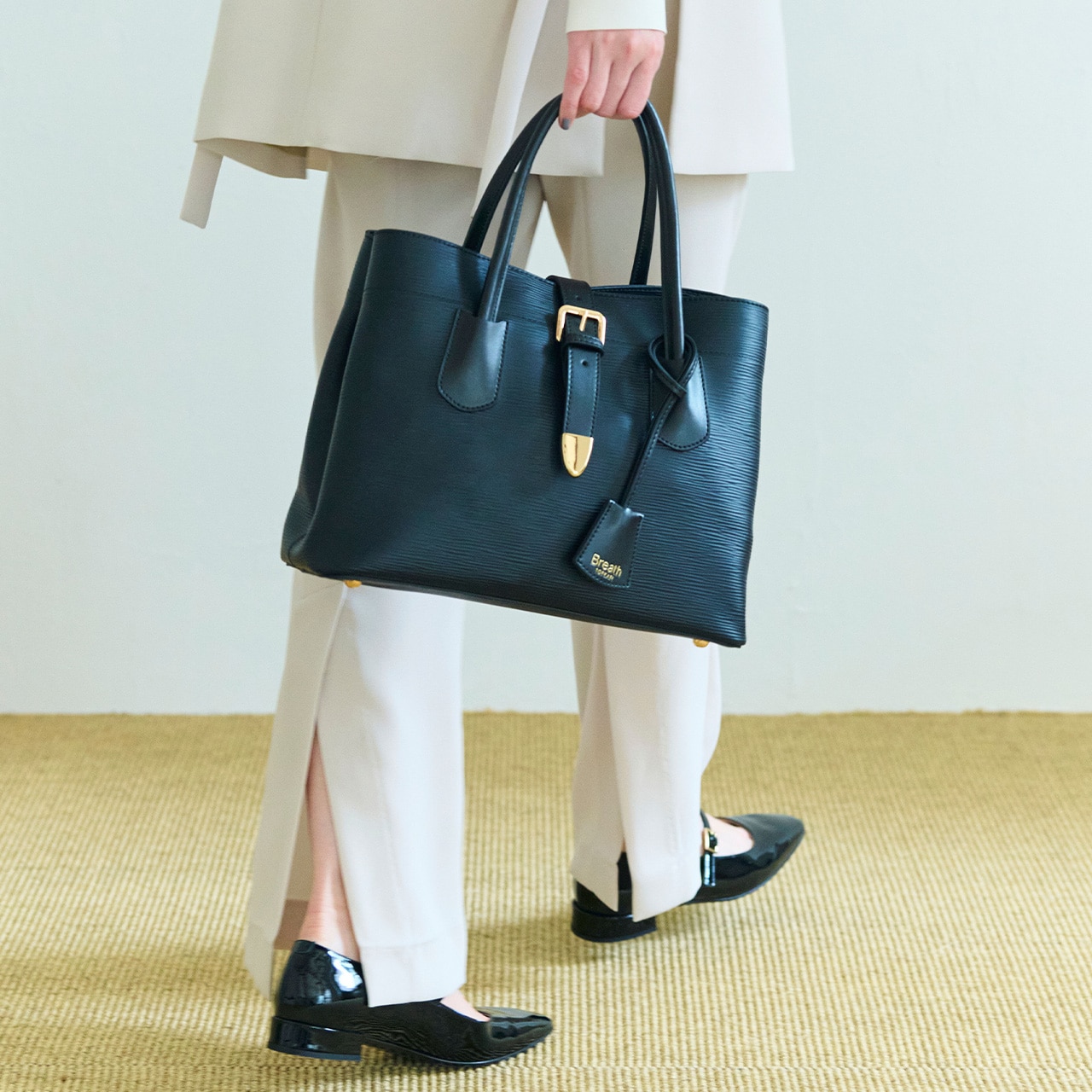 【Breath TOPKAPI】RIPPLE リプル バックル ショルダー付き B5 トートバッグ