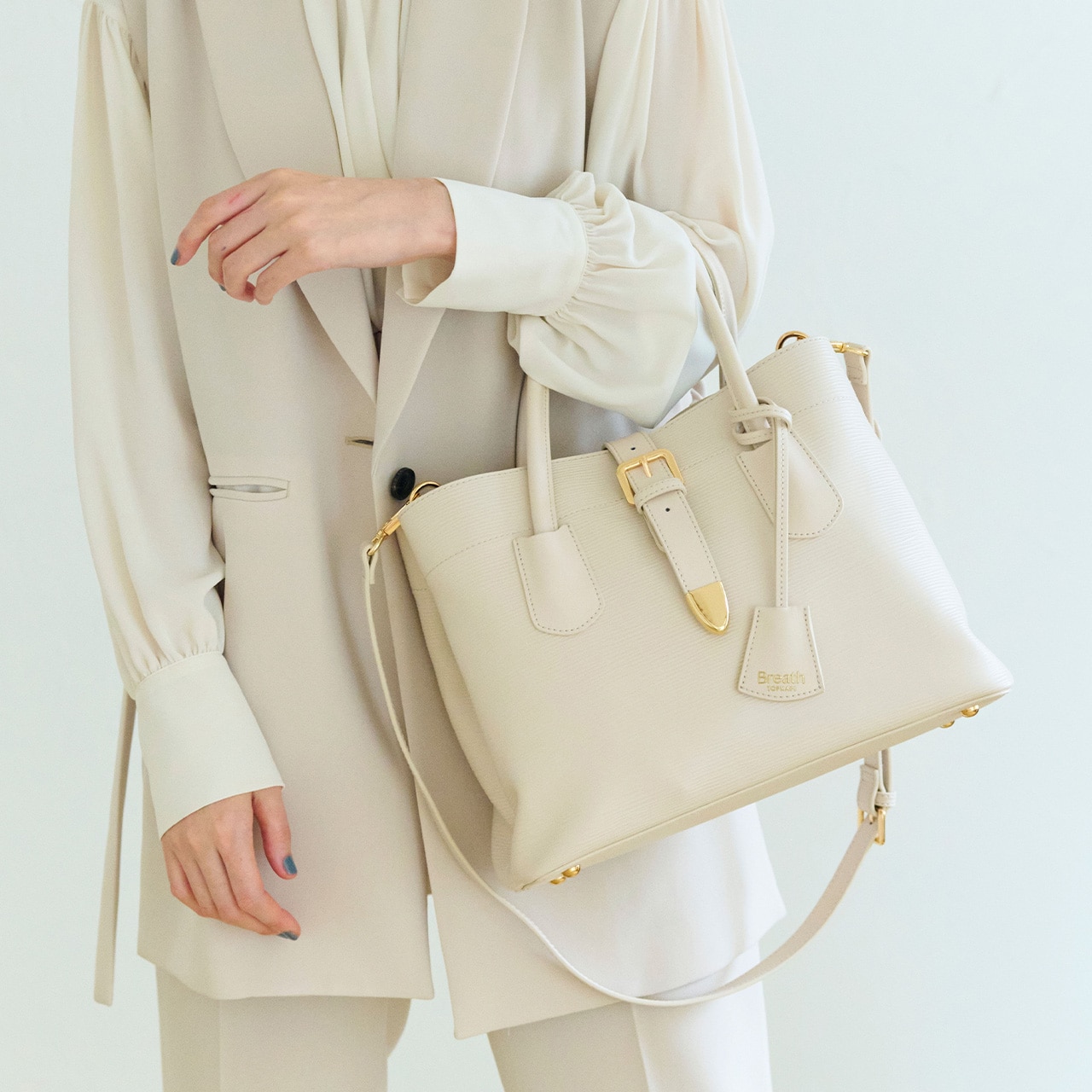 【Breath TOPKAPI】RIPPLE リプル バックル ショルダー付き B5 トートバッグ