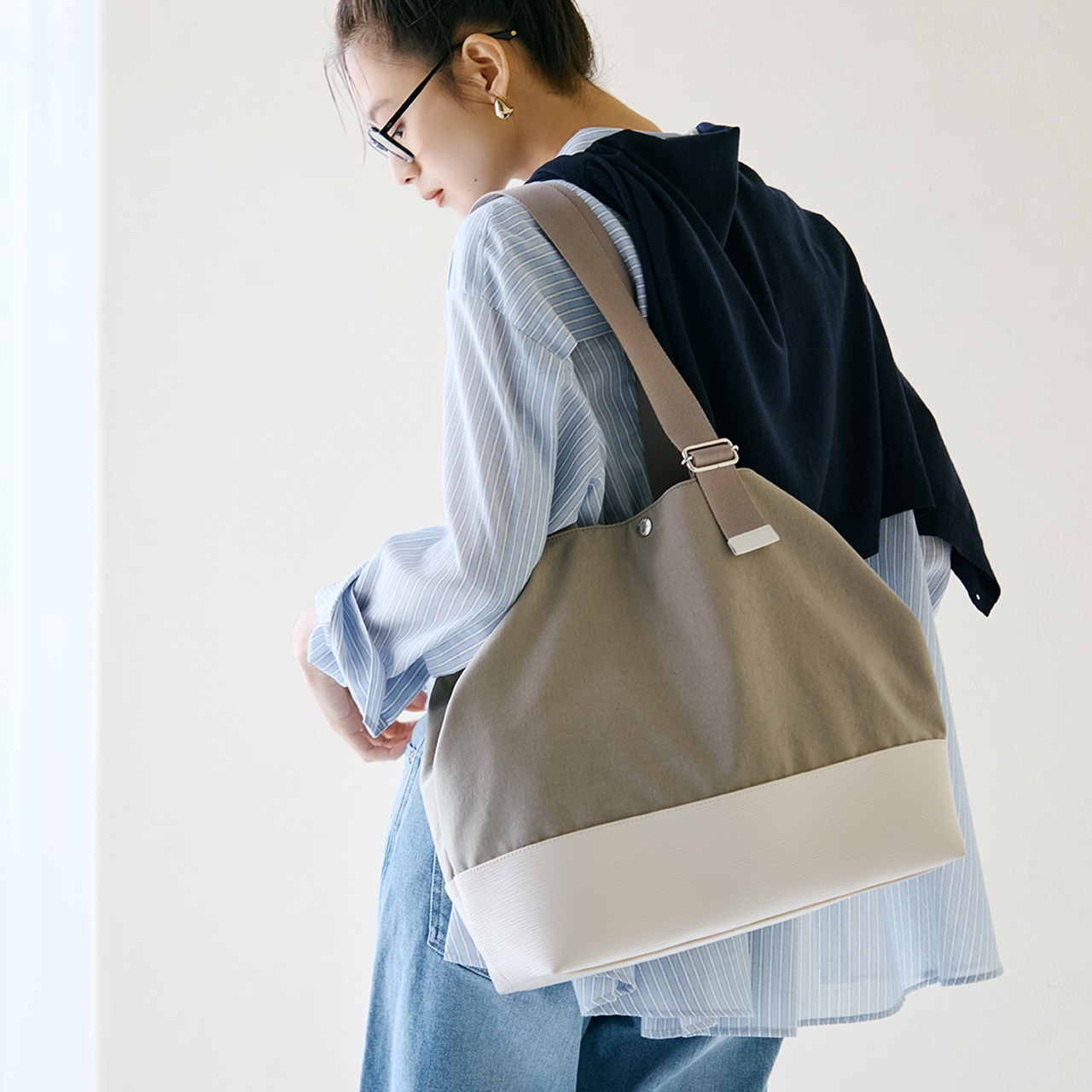 【Breath TOPKAPI】RIPPLE リプル リンクル ナイロン 変形 トートバッグ/ A4対応