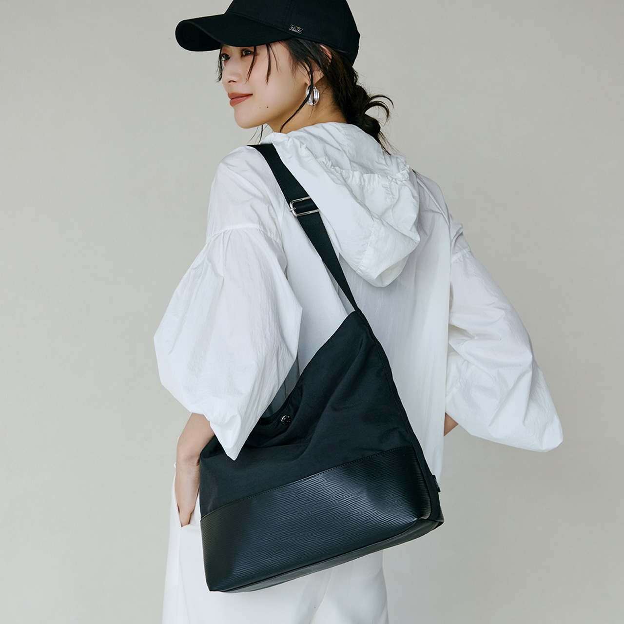 【Breath TOPKAPI】RIPPLE リプル リンクル ナイロン A4 ショルダーバッグ