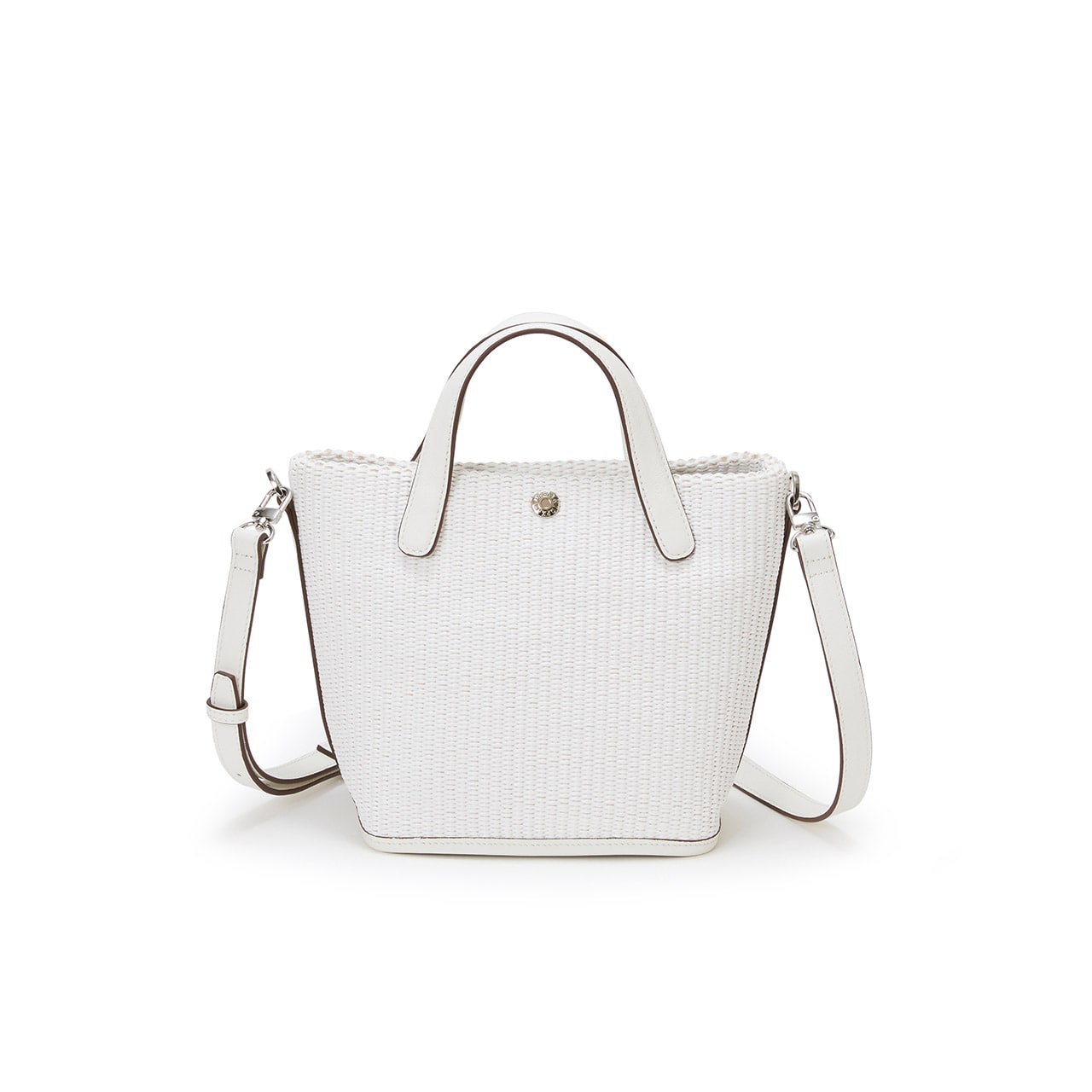 【Breath TOPKAPI】レザーハンドル ショルダー付き トート カゴバッグ