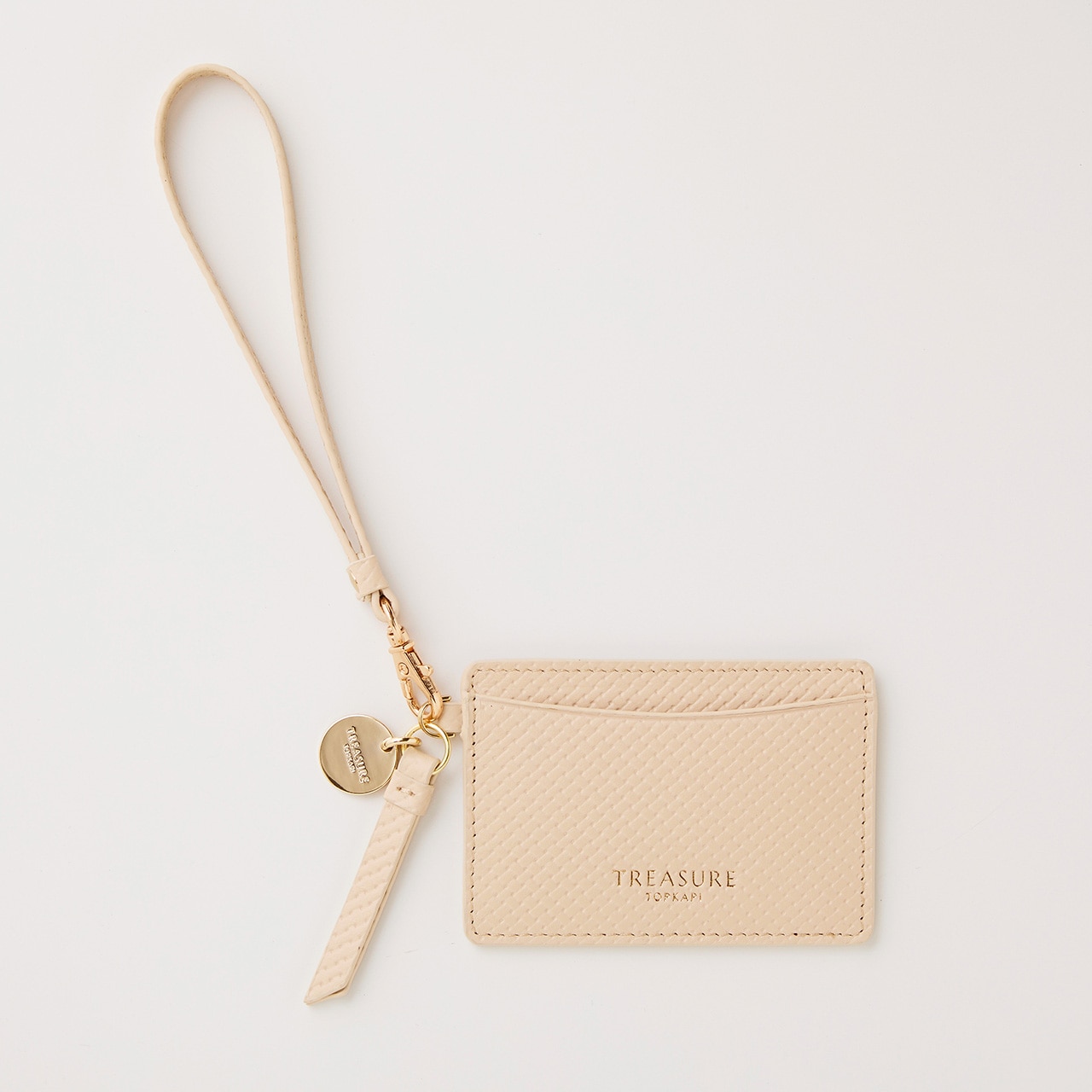 【TREASURE TOPKAPI】クロスエンボス レザー パスケース