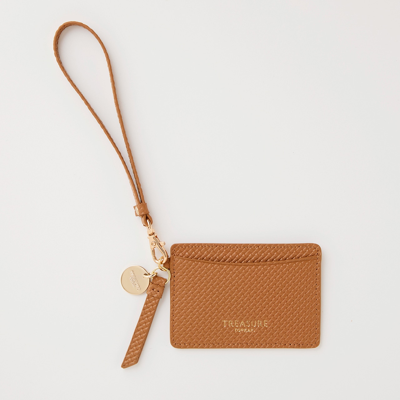 【TREASURE TOPKAPI】クロスエンボス レザー パスケース