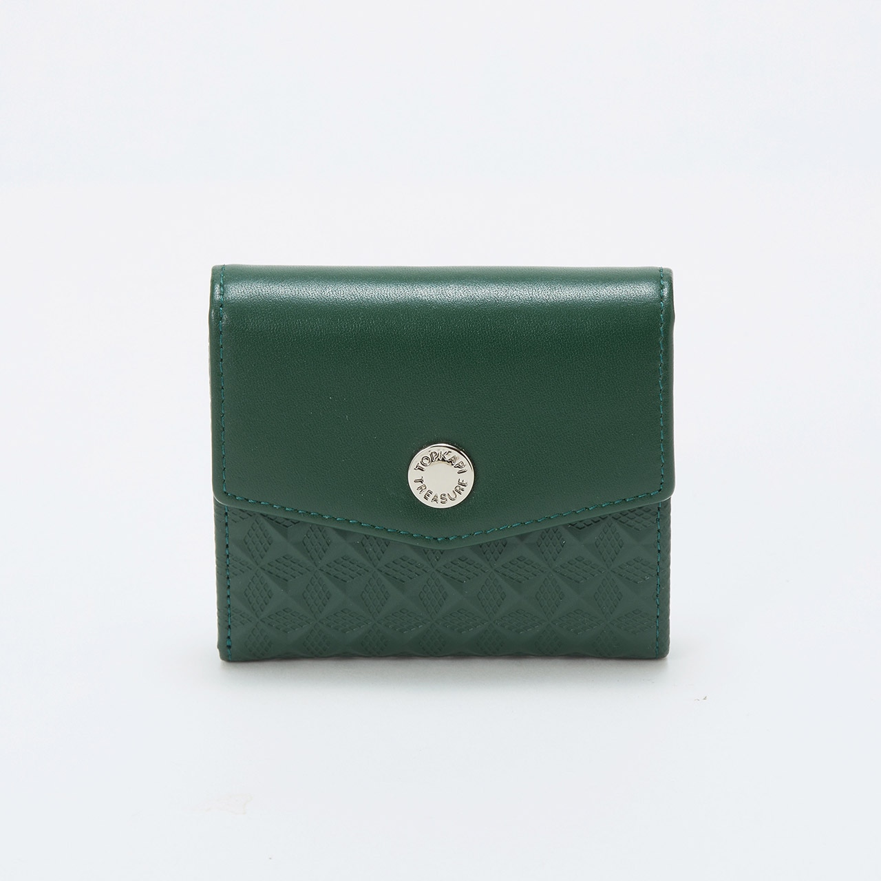 【TREASURE TOPKAPI】スムースレザー 幾何柄 二つ折り財布