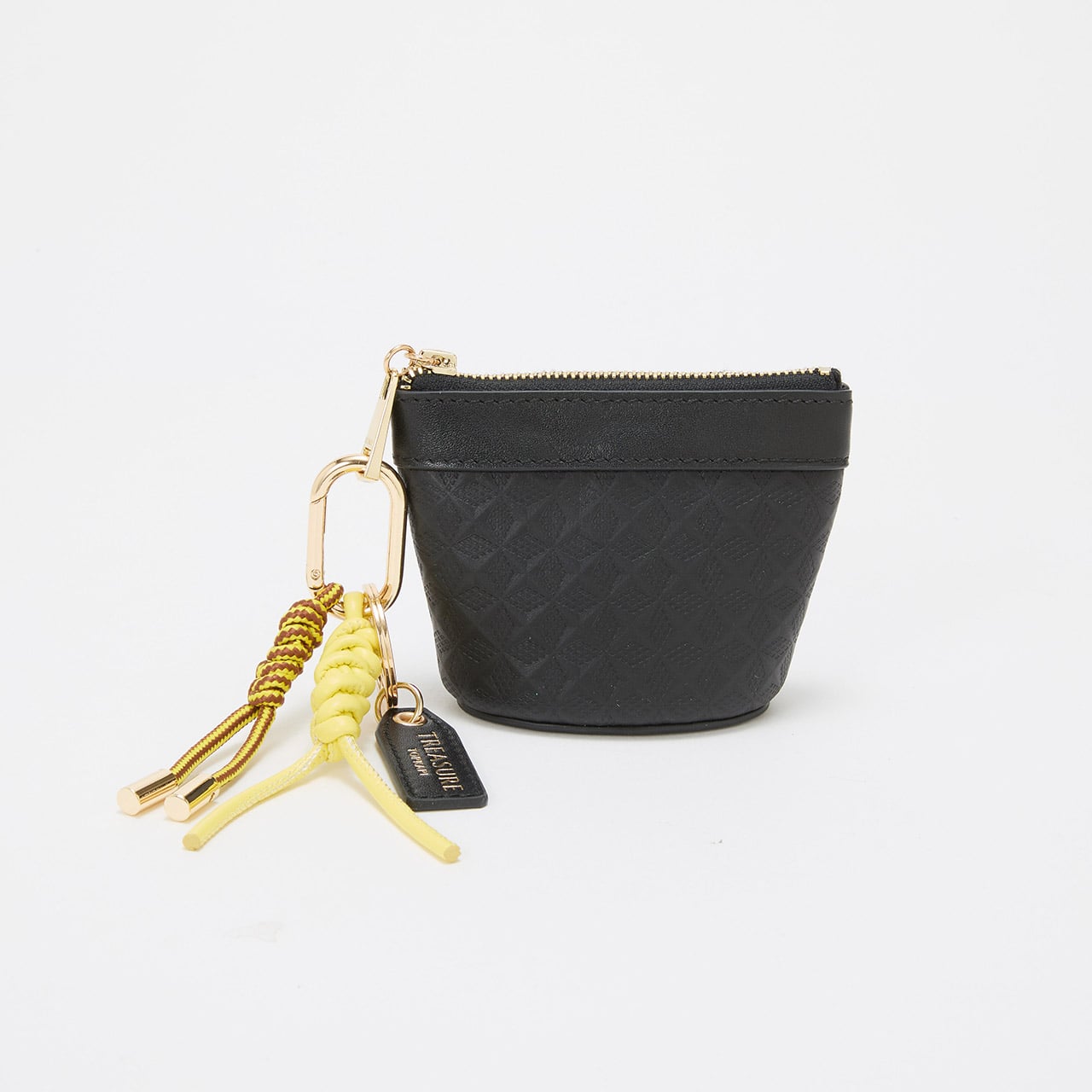 【TREASURE TOPKAPI】スムースレザー 幾何柄 マルチケース バッグチャーム