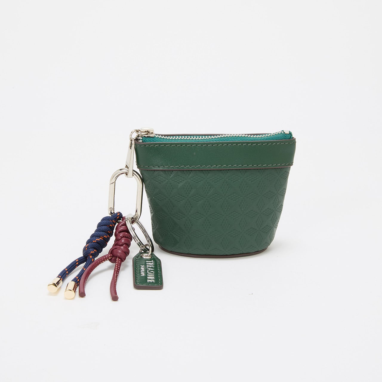 【TREASURE TOPKAPI】スムースレザー 幾何柄 マルチケース バッグチャーム