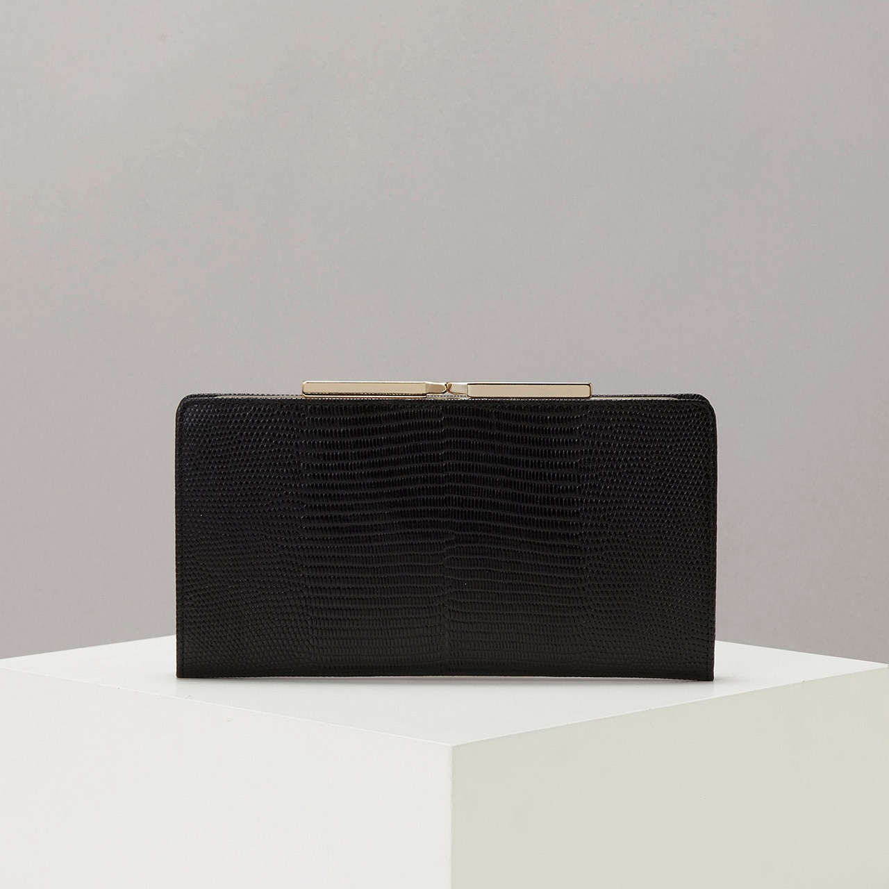 【TOPKAPI】LUCIA ルチア イタリアンレザー リザード型押し がま口長財布