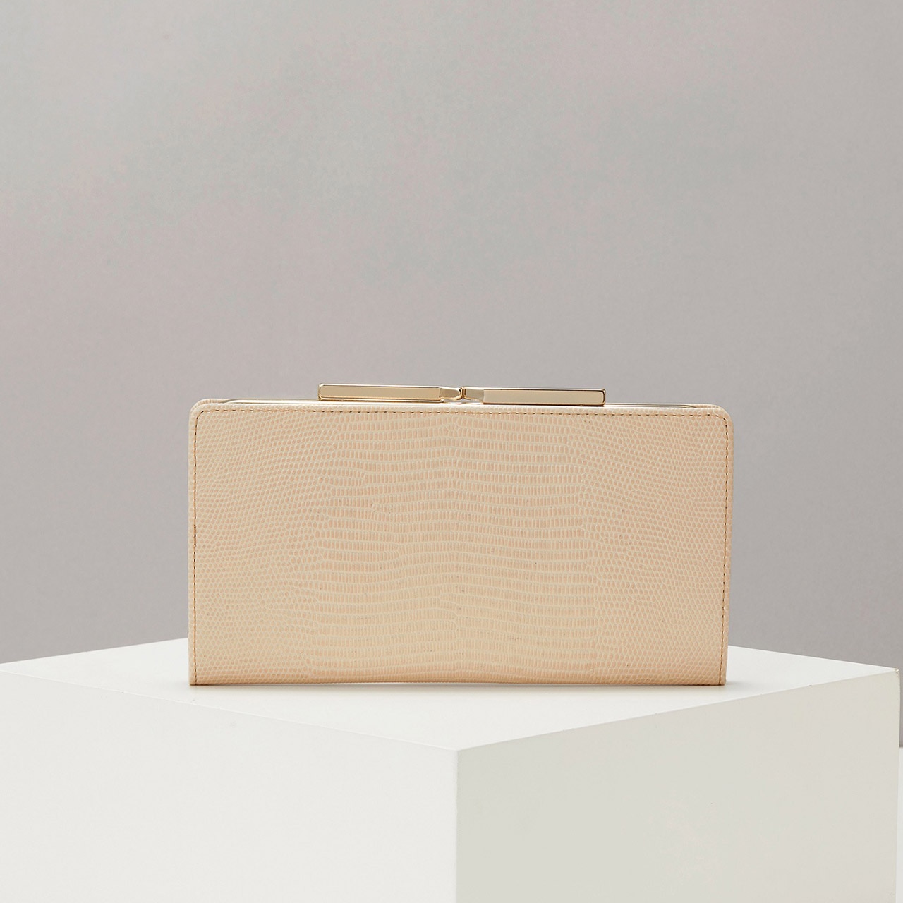 【TOPKAPI】LUCIA ルチア イタリアンレザー リザード型押し がま口長財布