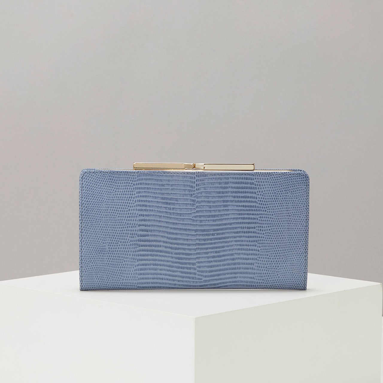 【TOPKAPI】LUCIA ルチア イタリアンレザー リザード型押し がま口長財布