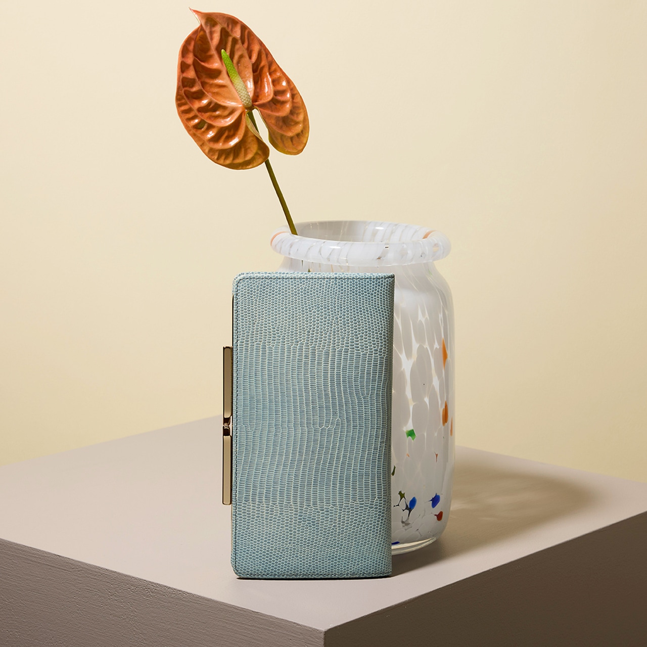 【TOPKAPI】LUCIA ルチア イタリアンレザー リザード型押し がま口長財布