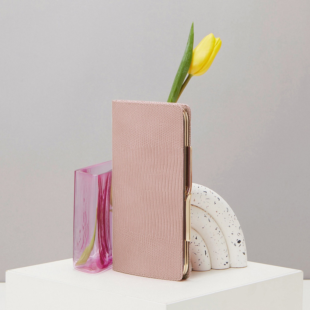 【TOPKAPI】LUCIA ルチア イタリアンレザー リザード型押し がま口長財布