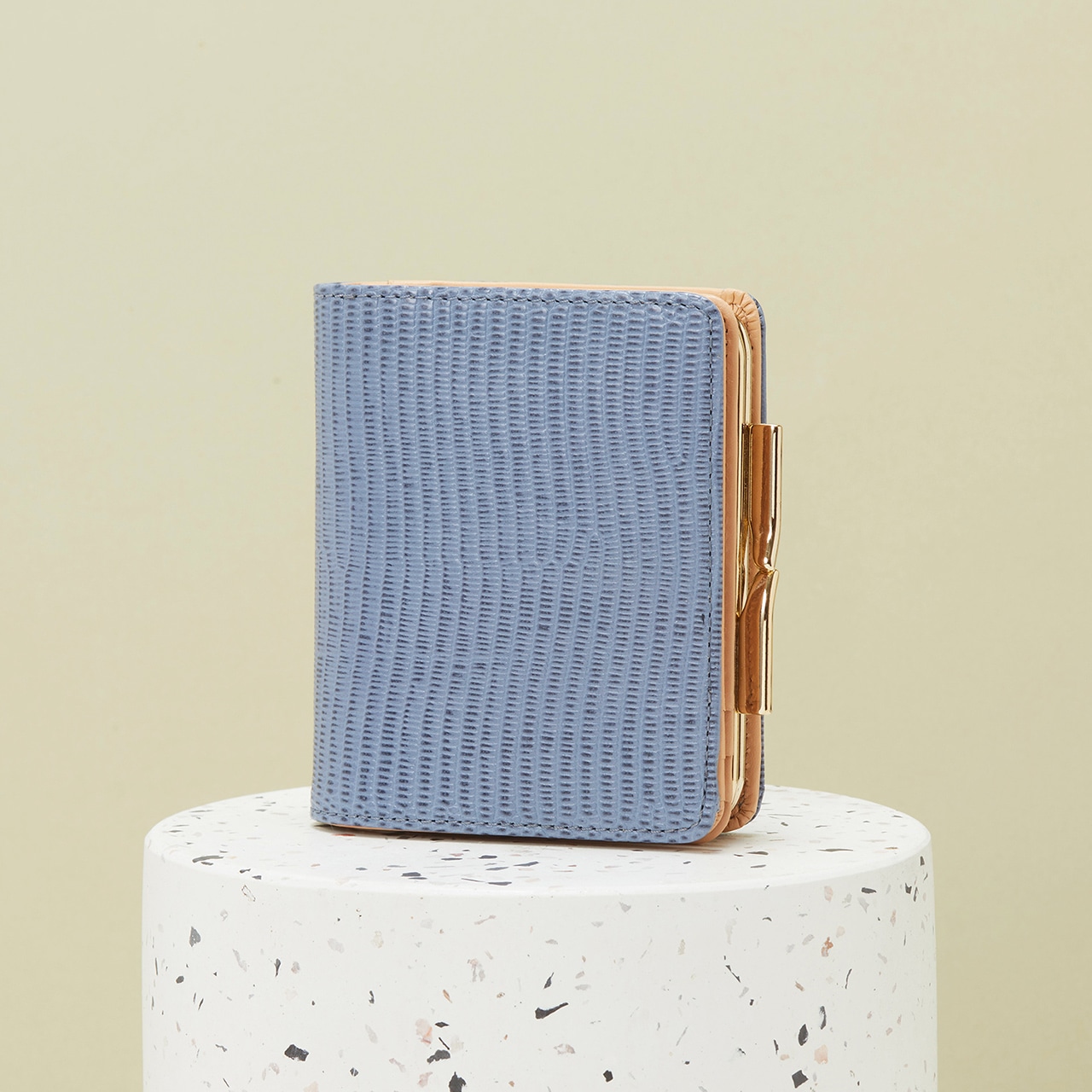 【TOPKAPI】LUCIA ルチア イタリアンレザー リザード型押し がま口 二つ折り財布