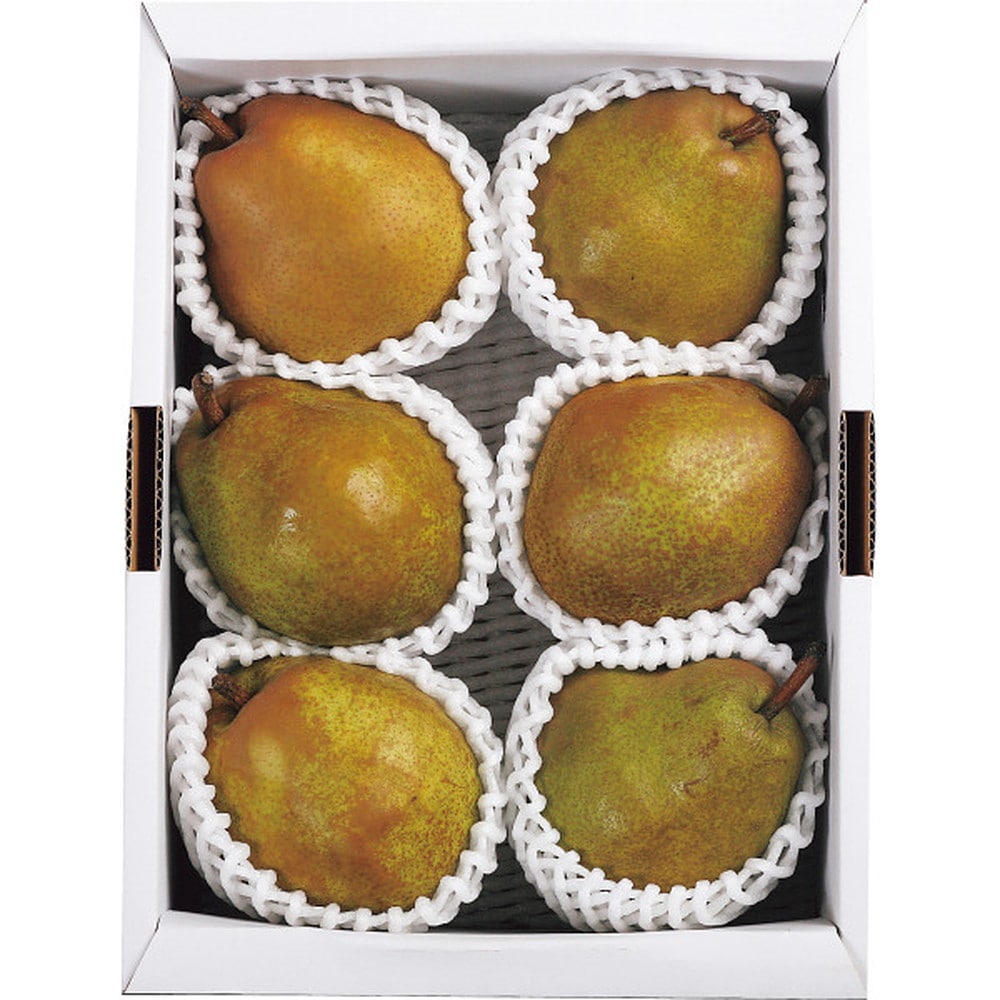 ◆【お歳暮限定】井上さんの大玉棚作りラ・フランス2kg（5～6玉）◇メーカー直送 ▼返品・キャンセル不可【他商品との同時購入不可】