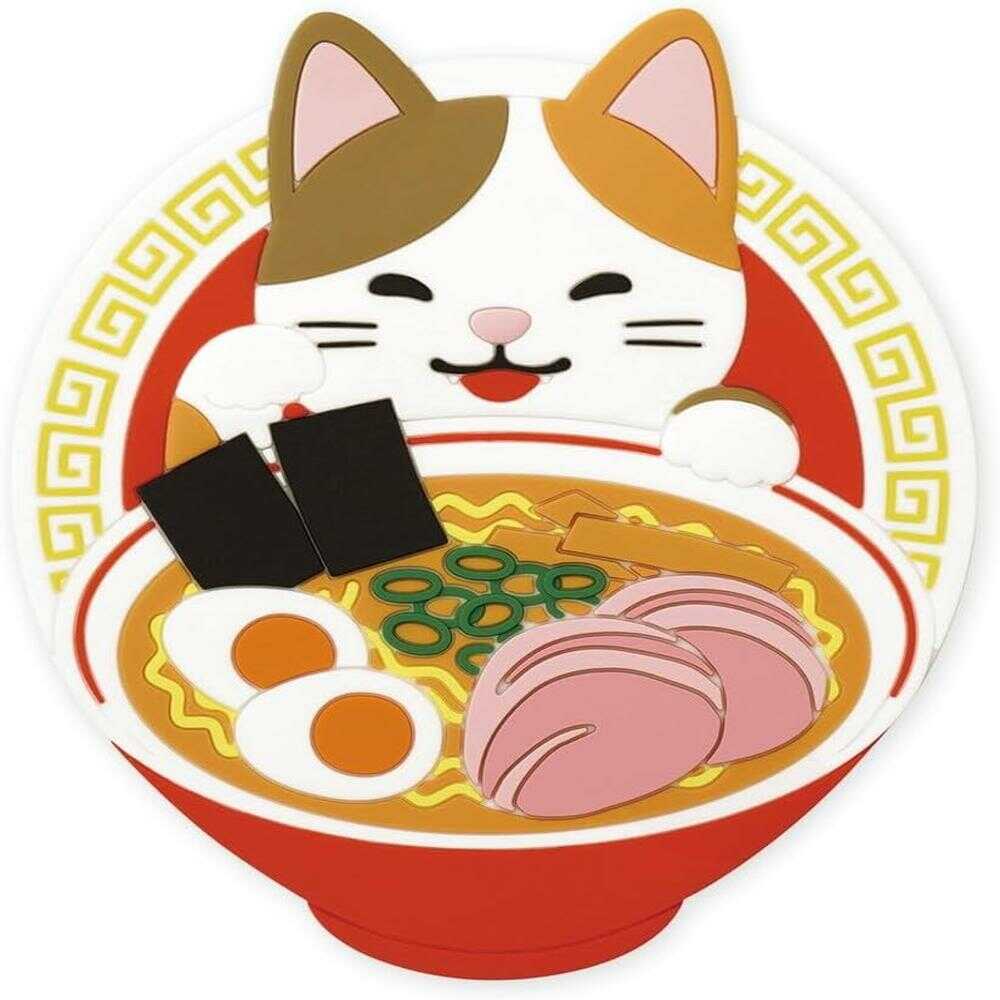 東洋ケース ジャパニーズカルチャーマグネット三毛猫 ラーメン 1個