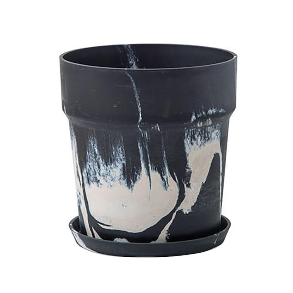 アーバンプランツポット マーブル チャコール/ミルク 【直送品】 返品・キャンセル・他商品と同時購入は不可