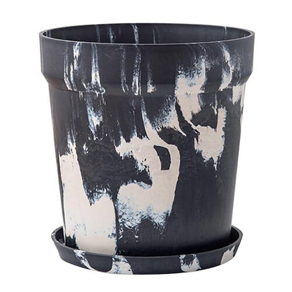 アーバンプランツポット マーブル チャコール/ミルク 【直送品】 返品・キャンセル・他商品と同時購入は不可