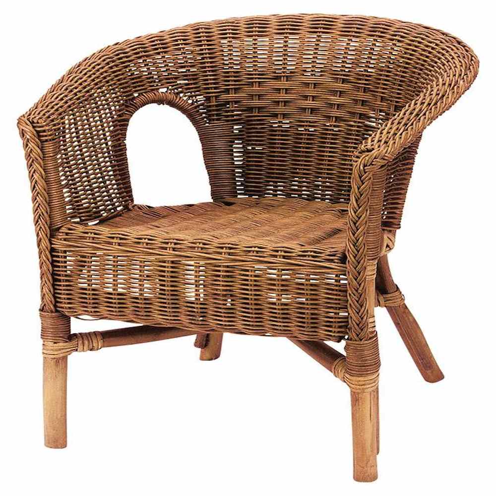 籐 チェア ブラウン CT-104BR 【直送品】 返品・キャンセル・他商品と同時購入は不可