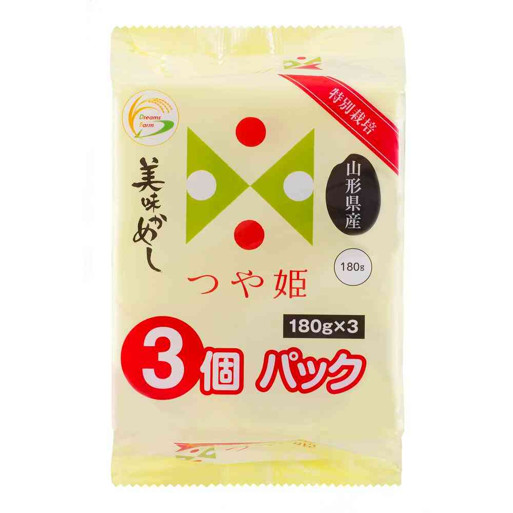 ◆ドリームズファーム 美味かめし つや姫 180g×3P   【16個セット】