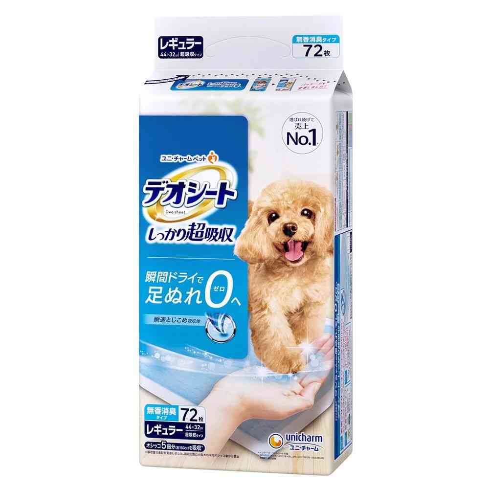 ユニチャーム デオシート しっかり超吸収 無香消臭タイプ レギュラー ７２枚   【6個セット】