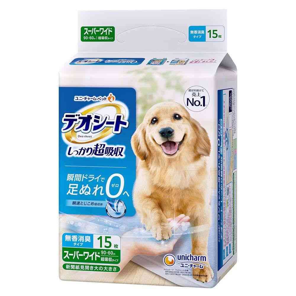 ユニチャーム デオシート しっかり超吸収 無香消臭タイプ スーパーワイド 15枚 【4個セット】