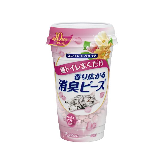 まくだけ消臭ビーズピュアフローラルの香り 450ML