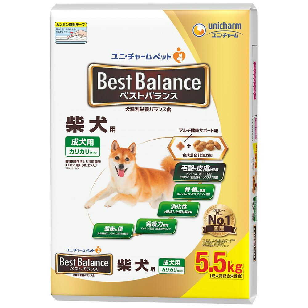 ユニ・チャーム ベストバランス カリカリ仕立て 柴犬用 5.5kg