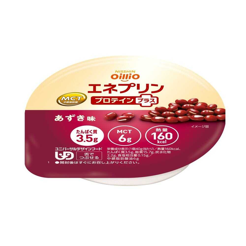 ◆日清オイリオ エネプリン プロテインプラス あずき味 40g 【24個セット】