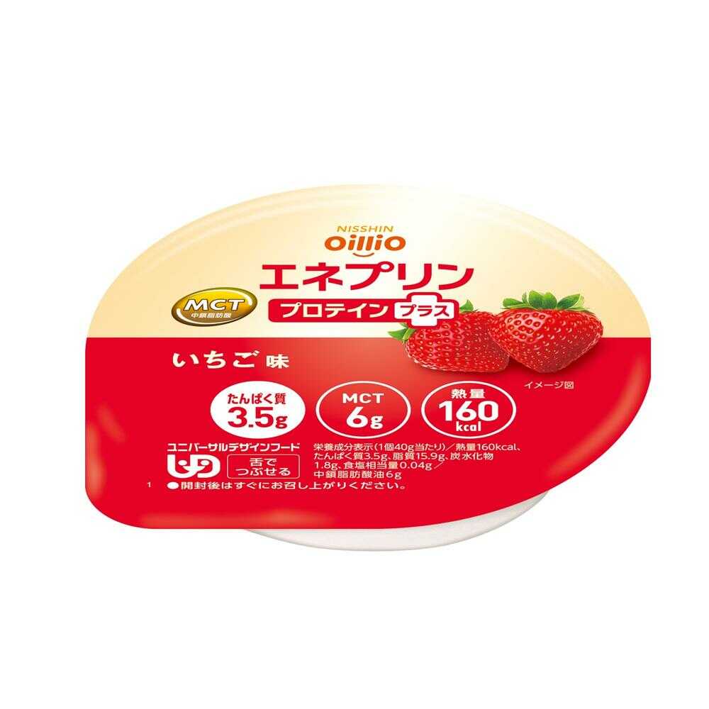 ◆日清オイリオ エネプリン プロテインプラス いちご味 40g 【24個セット】