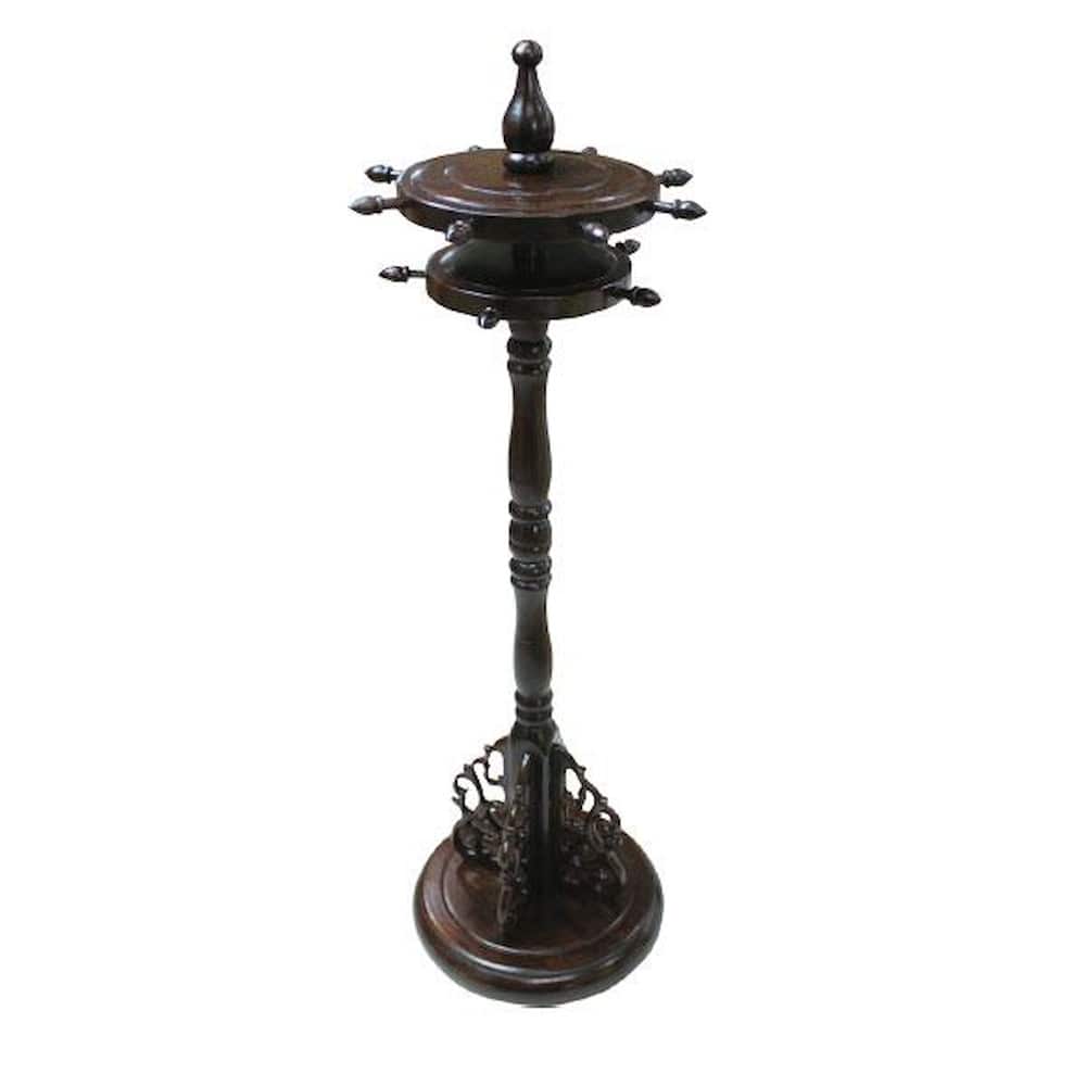 筆掛 黒檀丸型二層 13本掛 MG45 【直送品】 返品・キャンセル・他商品と同時購入は不可