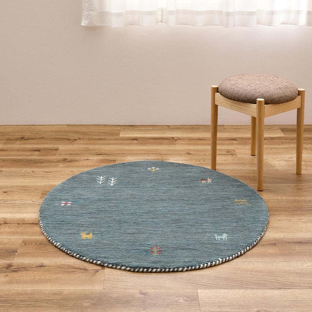 ギャッベ TX 90R ブルー   【直送品】 返品・キャンセル・他商品と同時購入は不可