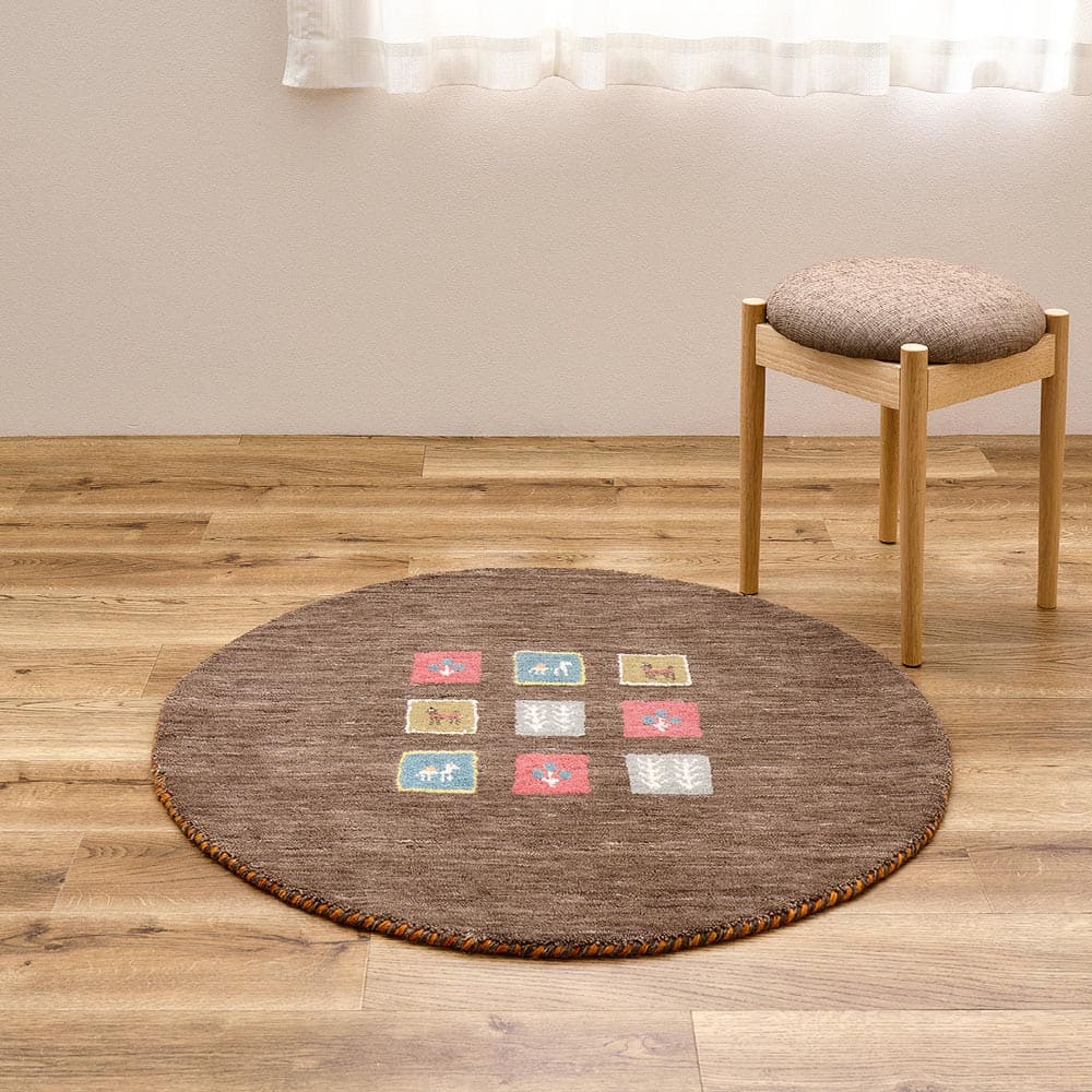 ギャッベ TX 90R ブラウン   【直送品】 返品・キャンセル・他商品と同時購入は不可