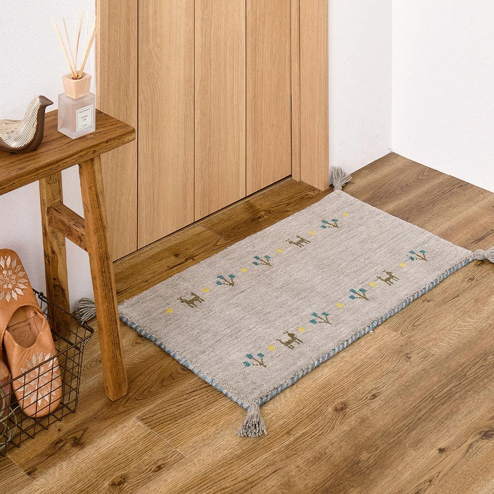 ギャッベ TX 60X90 グレー   【直送品】 返品・キャンセル・他商品と同時購入は不可