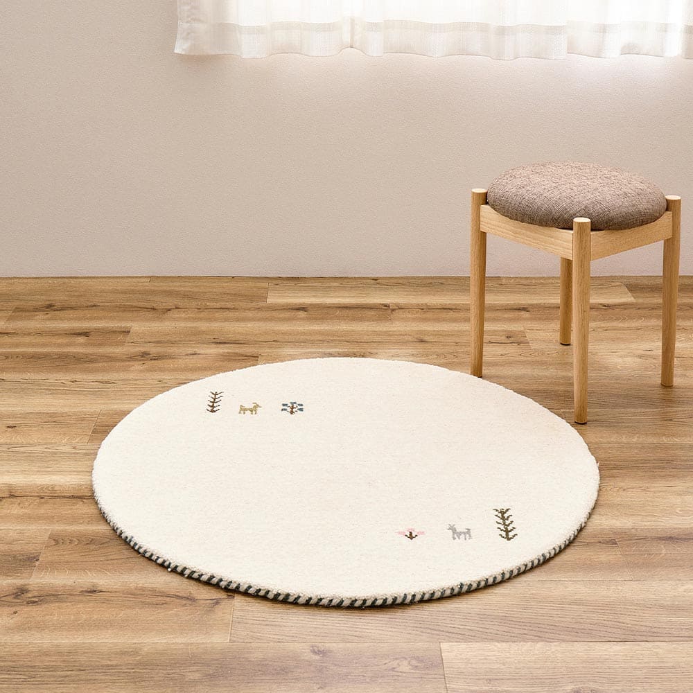 ギャッベ TX 90R ホワイト   【直送品】 返品・キャンセル・他商品と同時購入は不可